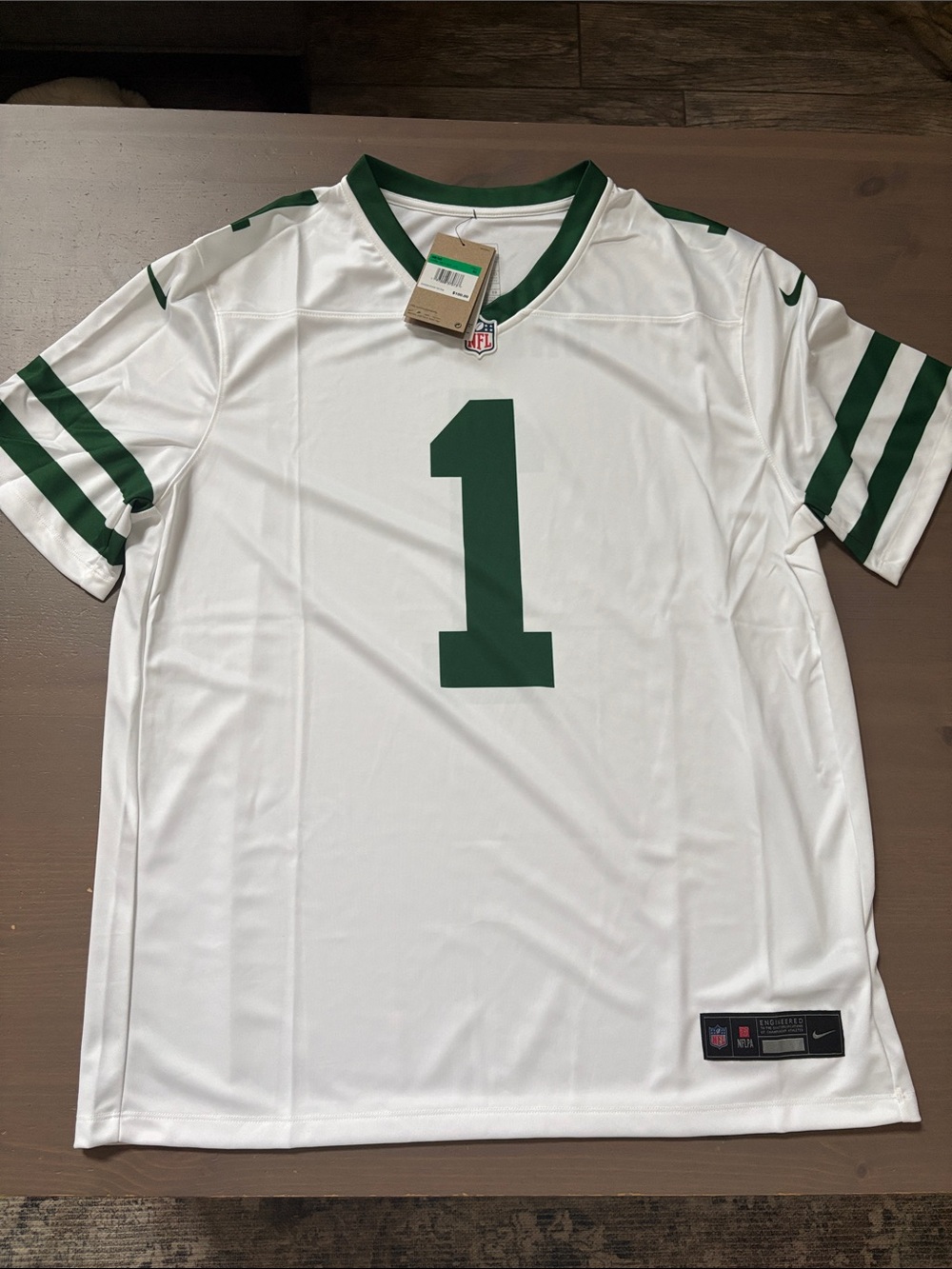 Nike Men’s Jets Football Jersey with #1 Front Size XL